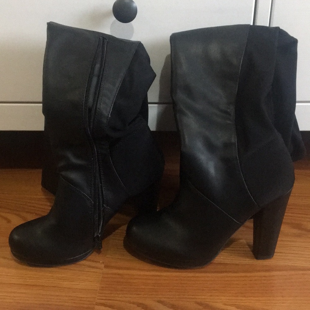 Black over the knee boots